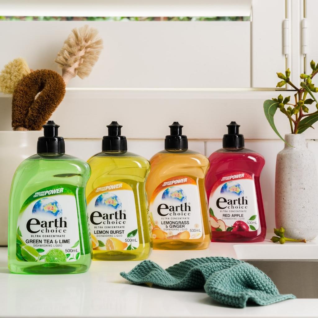 Nước Rửa Chén Đậm Đặc EARTH CHOICE Gốc Thực Vật An Toàn Với Cả Đồ Dùng Ăn Uống Của Bé Hương Chanh Dung Tích 500ml