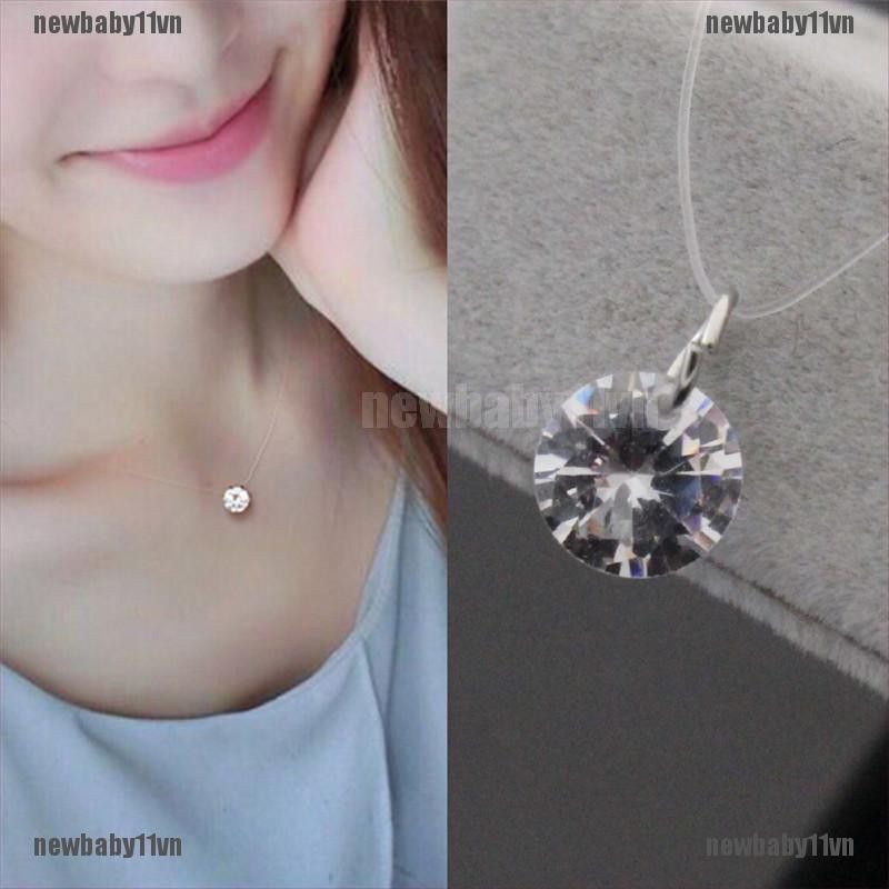 Vòng cổ Mặt Đá Zircon Trong Suốt Thời Trang Cho Nữ