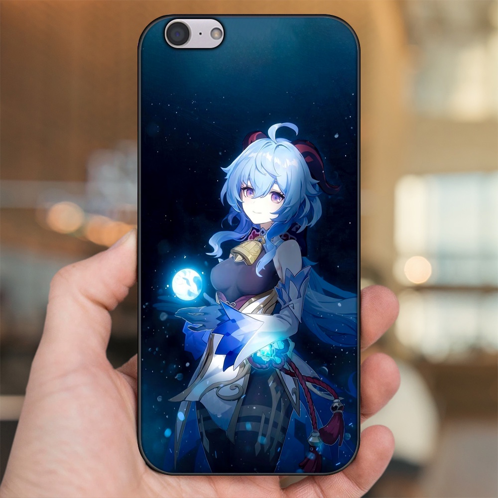 Ốp lưng Oppo A39, F3 Lite viền đen in hình Ganyu Genshin Impact