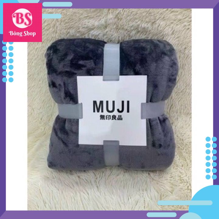 Chăn lông tuyết Muji siêu mềm mịn, chăn lông tuyết cao cấp