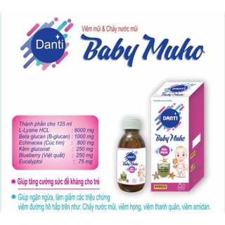 Siro BABY MUHO  khắc tinh sổ mũi,tăng cường miễn dịch