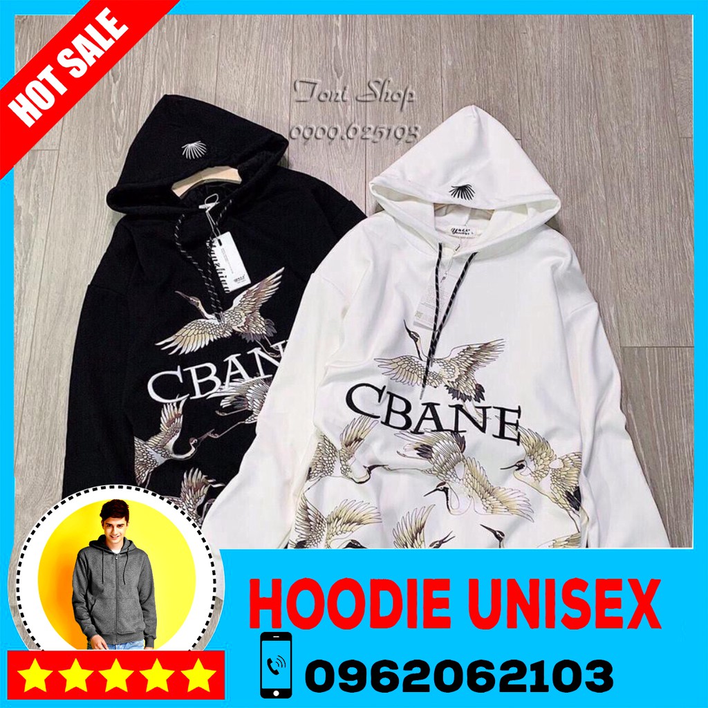 (HOOIDE) ÁO HOODIE NỈ NGOẠI HD850 (Crane - Con Hạc - Kèm Ảnh Thật) | BigBuy360 - bigbuy360.vn