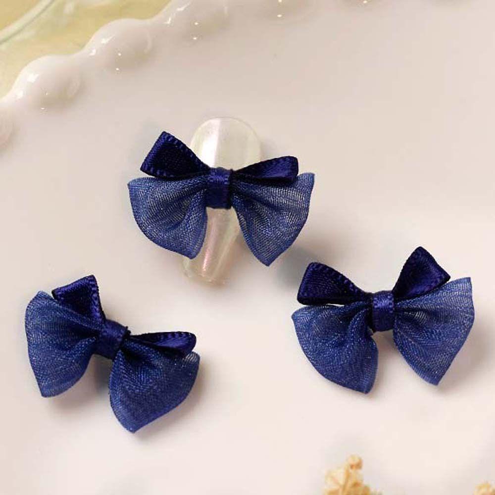 OCEANMAP Phụ Kiện Nơ Vải Trang Trí Móng Tay Nghệ Thuật Thời Trang Hàn Quốc