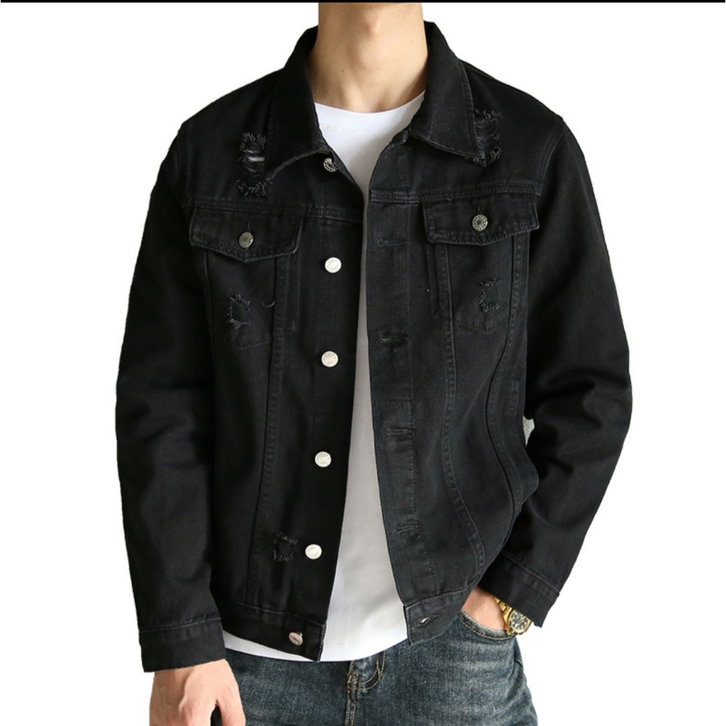 [Bigsize] Áo khoác jean nam nữ unisex xanh-đen sì vip túi thật túi trong 2 lớp giá rẻ từ Chiwawa shop - tuyển sỉ