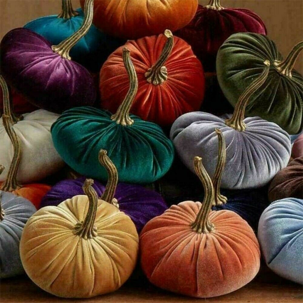 Gối Nhung Mềm Hình Bí Ngô Trang Trí Halloween