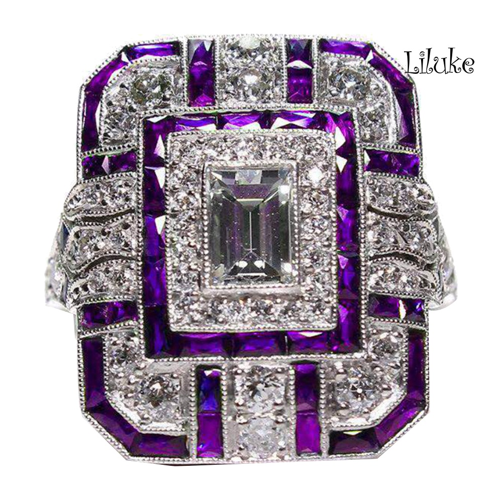 Nhẫn Hợp Kim Trang Trí Đá Zirconia Thời Trang Cho Nữ