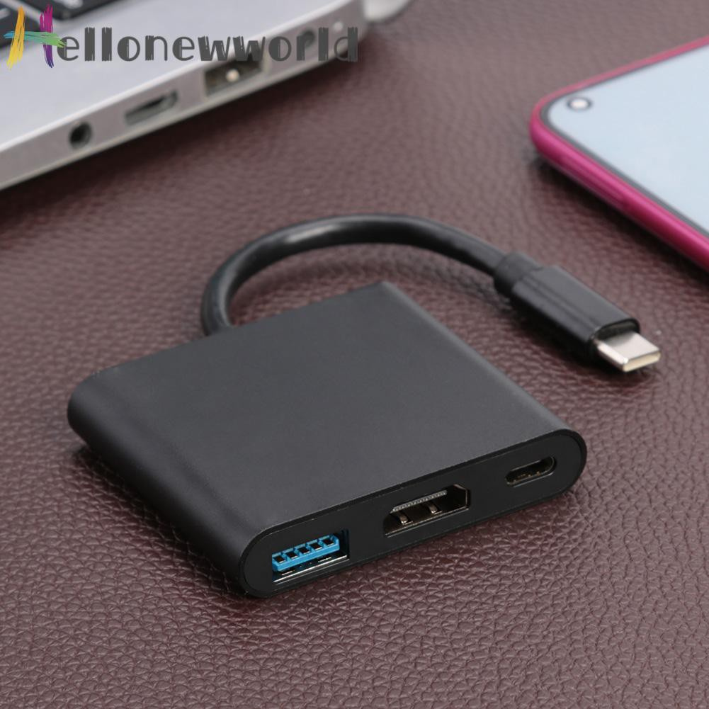 Đầu Chuyển Đổi Usb 3.1 Sang Usb 3.0 + 4k Hdmi-Compatible + Pd