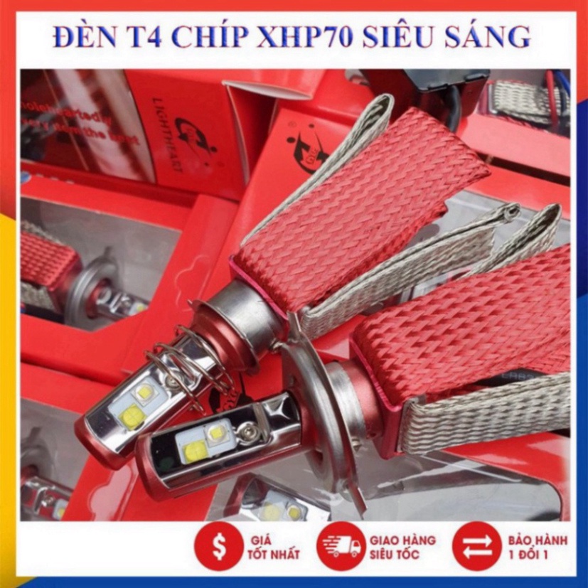 Đèn LED T4 Chíp XHP70 Chân H4 M5 - 1 Bóng