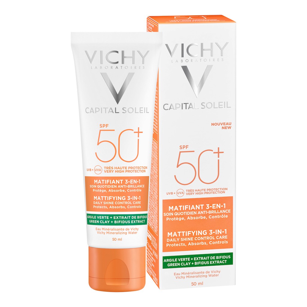 [New] Sample Vichy Chính Hãng -Kem Chống Nắng Chống Ô Nhiễm Và Bụi Mịn Hàng Ngày Dành Cho Da Dầu Mụn SPF50+  3Ml