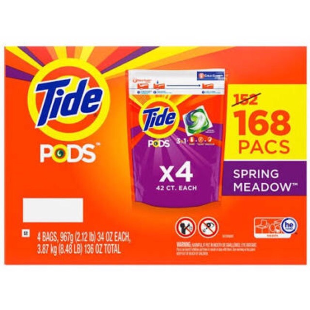 Viên giặt Tide Pods 3in1 Mỹ ( 1 thùng 120 viên - 168 viên )