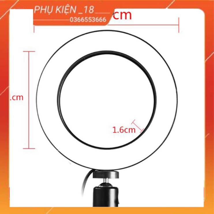 Đèn Live Stream 16CM Chân Đứng 1.7M, bộ kẹp điện thoại K01, livestream tùy chỉnh ánh sáng chiều cao