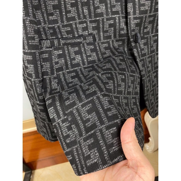 Áo khoác vest blazer nam Fendi FD họa tiết FD sang trọng lịch lãm 2021