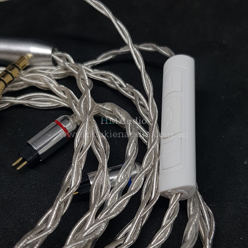 Dây tai nghe đồng mạ bạc OFC 1.0mm tết 4  - Connetor MMCX/ 2pin 0.78mm/ A2DC/ IM01/02/03/50/70