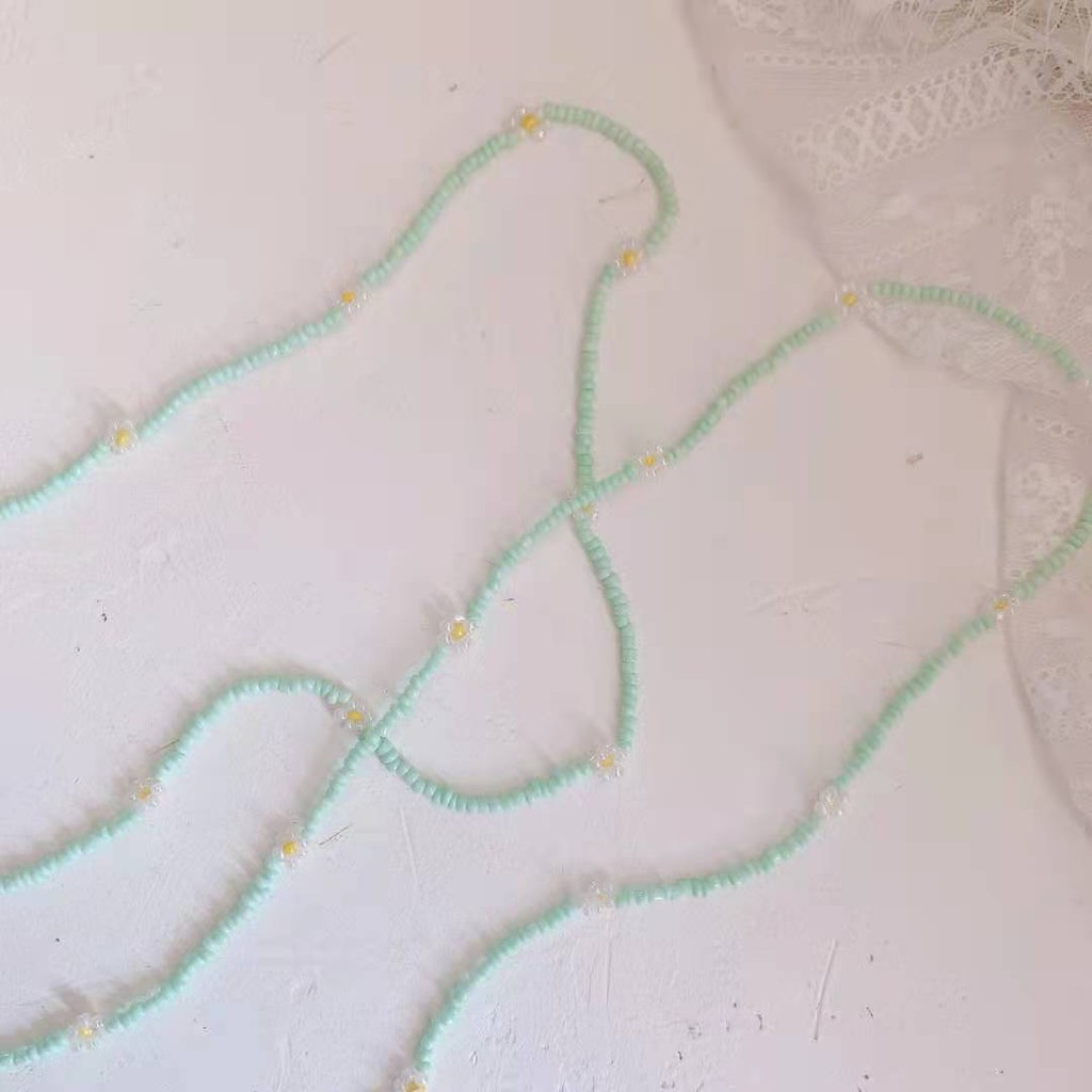 Dây Đeo Khẩu Trang Bằng Nhựa Acrylic Họa Tiết Hoa Tươi Mới Đơn Giản