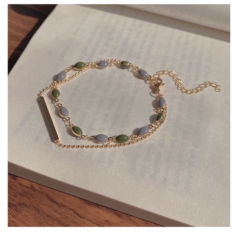 Vòng Tay Hai Lớp Phong Cách retro Thời Trang Cho Nữ