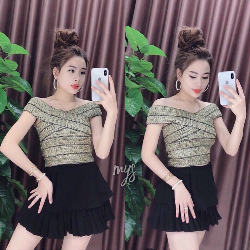 Áo nhũ quấn chéo hàng quảng châu xịn xò | BigBuy360 - bigbuy360.vn
