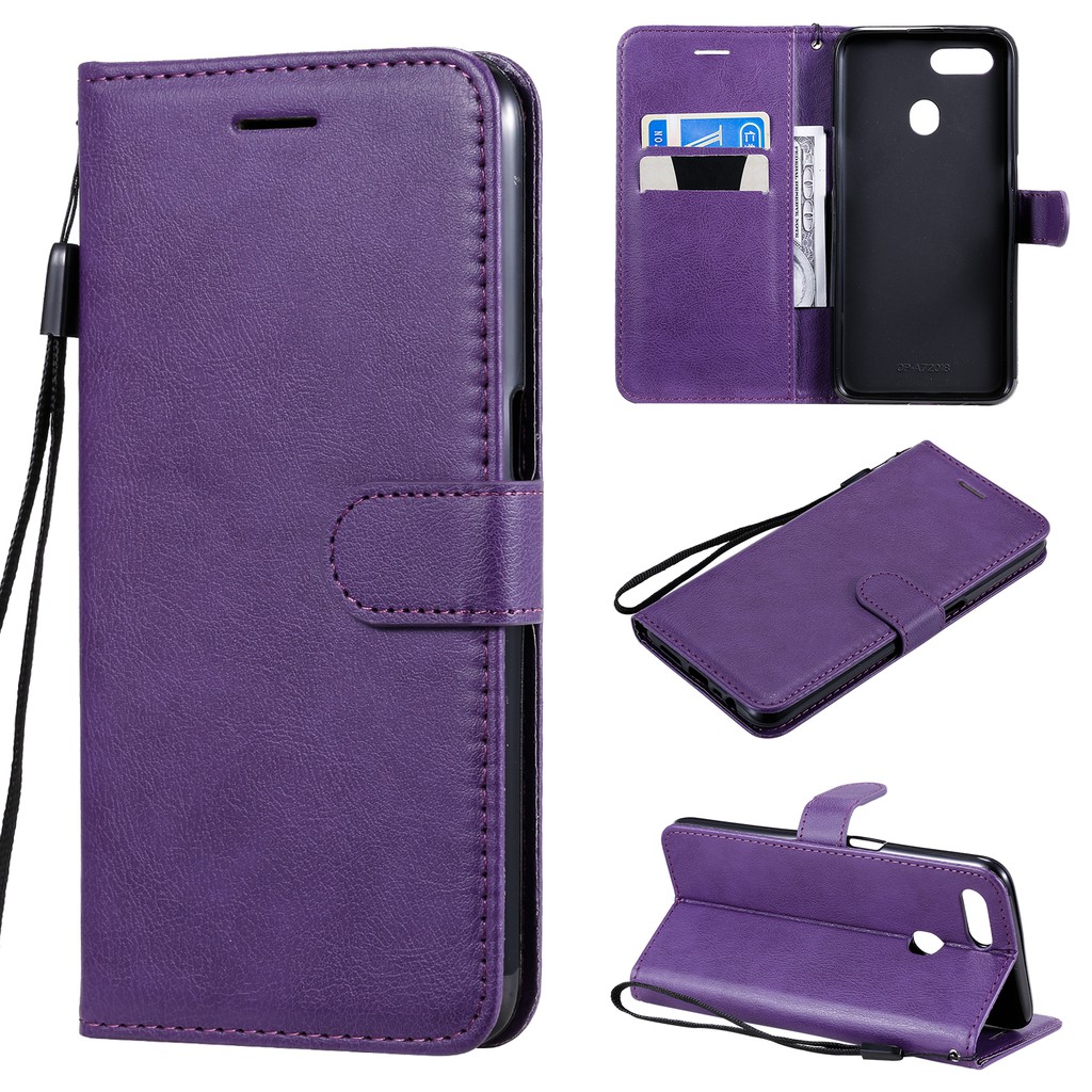 Bao da điện thoại màu trơn cho OPPO A5 A3s A7 A5s AX5S A12 A9 2020 A5 2020 | BigBuy360 - bigbuy360.vn