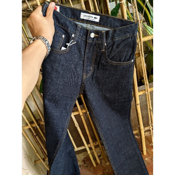 Quần jeans lacoste nam màu indigo form đứng