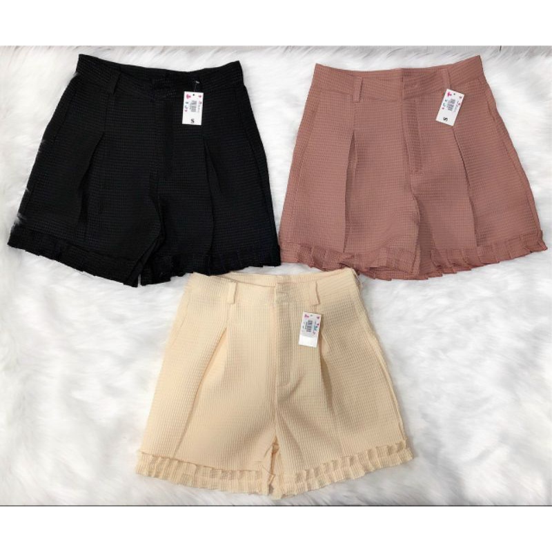 Quần Xốp nhún lai bèo Cạp Cao Xòe Siêu Hot