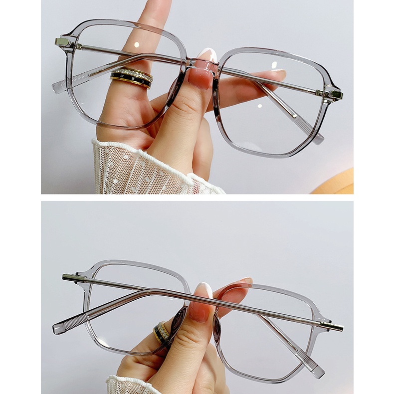 Kính bảo vệ bức xạ của phụ nữ Khung kính tròn màu trong suốt kính chắn sáng xanh