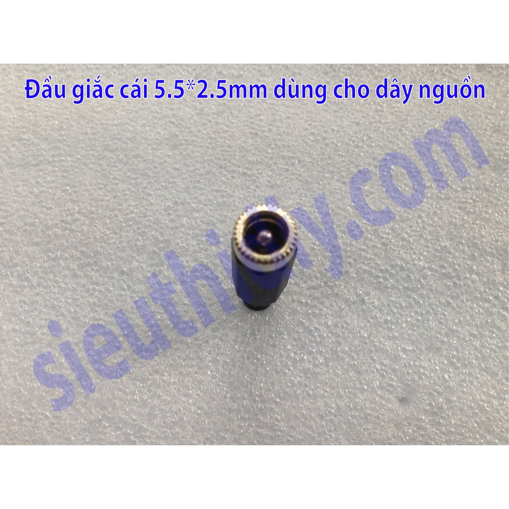 Giắc nguồn DC cái  5.5x2.1mm loại hàn dùng cho dây nguồn