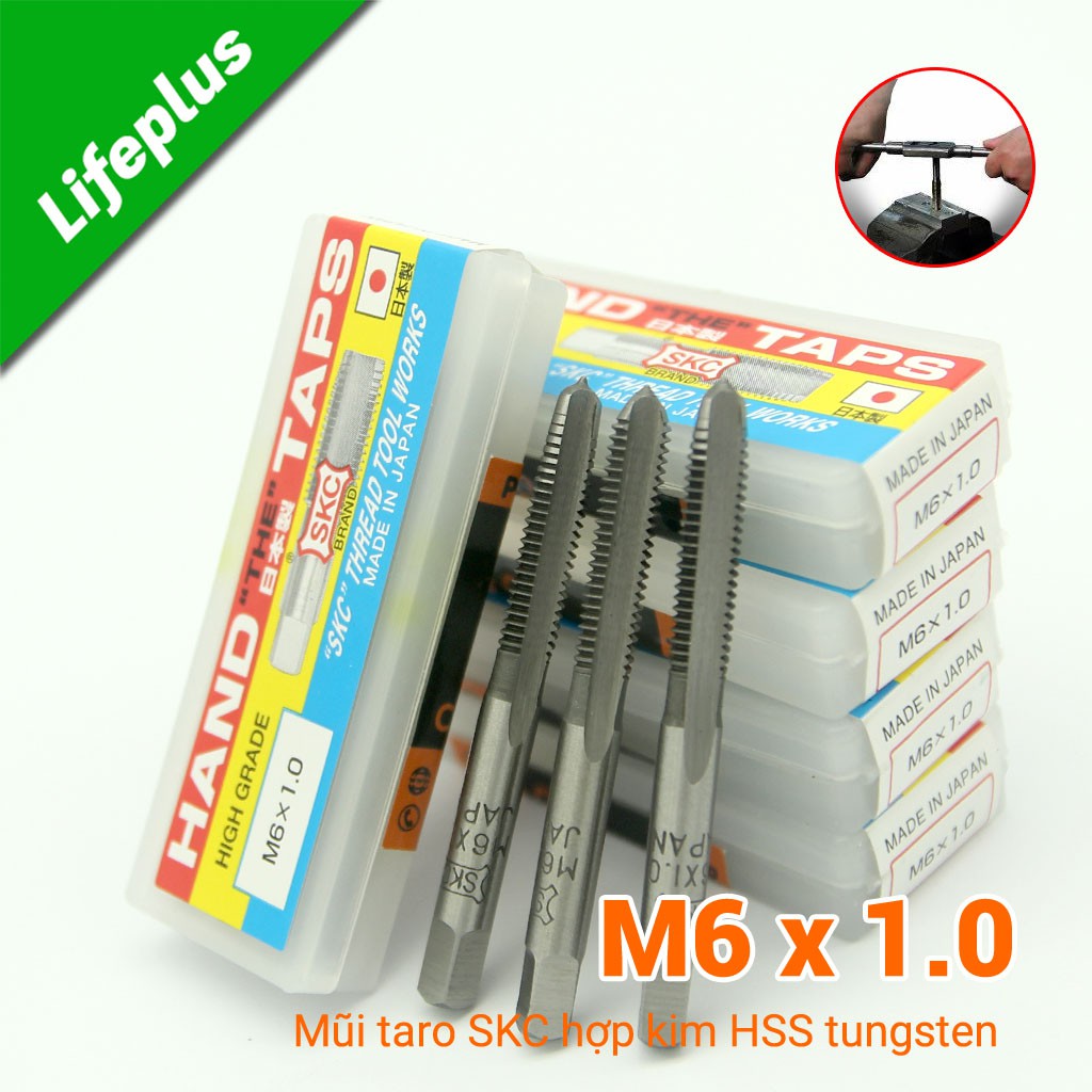 bộ 3 mũi taro tay SKC M6 x 1.0 Nhật Bản