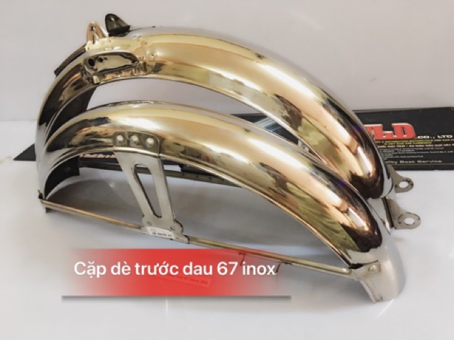 CẶP DÈ TRƯỚC SAU XE 67 inox  mã 0295