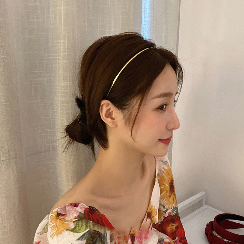 Băng đô cài tóc siêu mỏng thiết kế đơn giản thời trang cho nữ