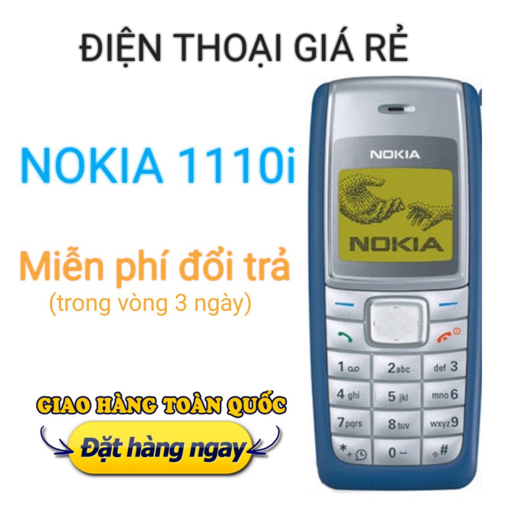  [rẻ vô địch] Điện thoại Nokia 1110i 1sim, hàng công ty mới, bảo hành 6 tháng