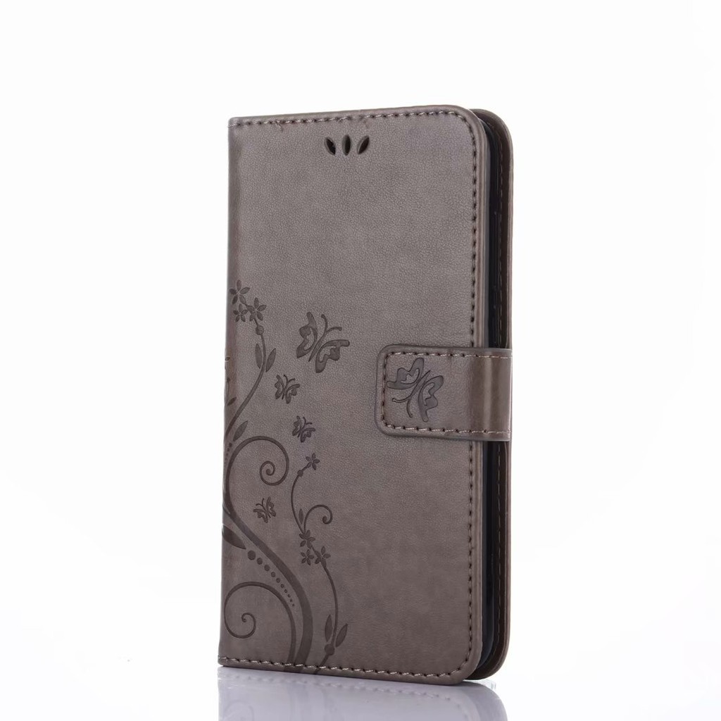 Bao da điện thoại dập nổi họa tiết hoa và bướm đẹp mắt cho Samsung J4 2018 | BigBuy360 - bigbuy360.vn