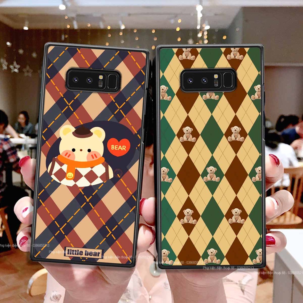 Ốp Samsung Note 8 họa tiết hoa, gấu thời trang, ốp dẻo bền đẹp