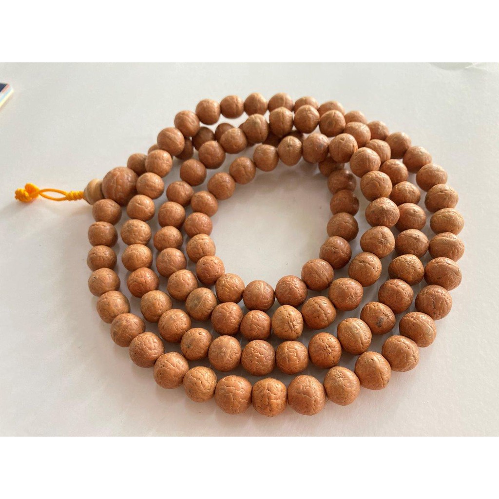 Chuỗi 108 hạt bồ đề Phật nhãn (mắt Phật) tự nhiên Nepal 12mm - 13mm / Nepali Handmade Natural Bhodi Chitta Mala