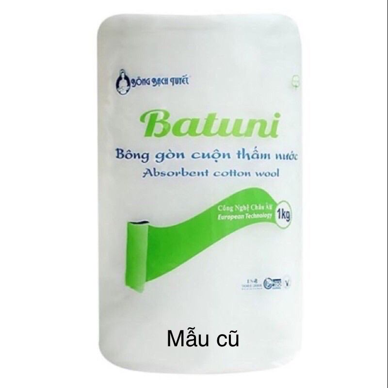 Bông Gòn Bạch Tuyết _ Bông gòn cuộn thấm nước Batuni 1kg