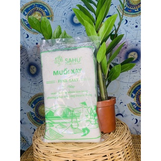 Muối xay sahu fine salt 750gr muối biển tự nhiên truyền thống
