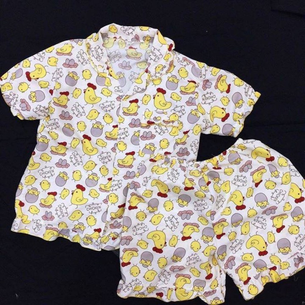 Siêu rẻ - Bộ Ngủ CỘC ĐÙI KATE hình in gà con dễ thương | BigBuy360 - bigbuy360.vn
