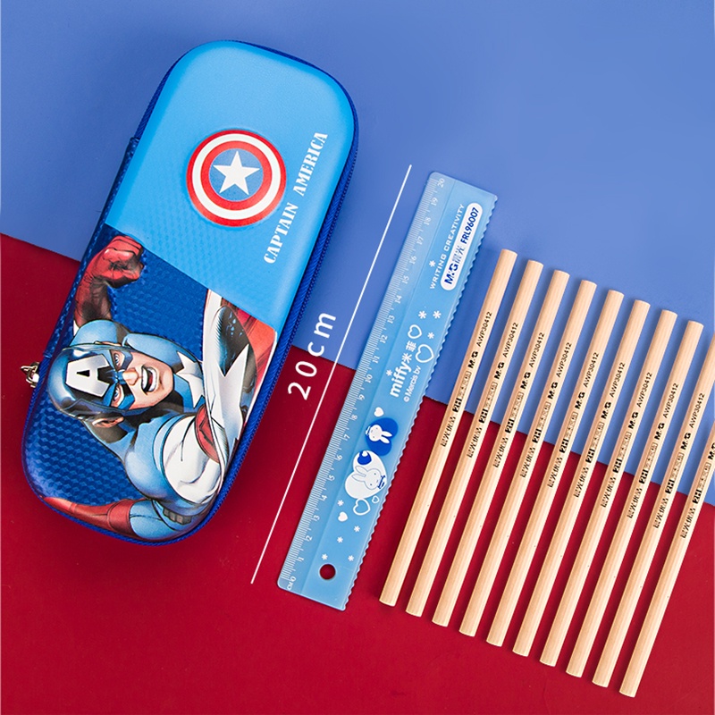 Hộp đựng bút 3D siêu anh hùng hộp bút học sinh Marvel