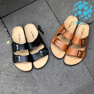 [SIÊU RẺ] Dép quai ngang đế trấu nam nữ unisex hai khóa DETAUNISEX HUẾ - DETA21