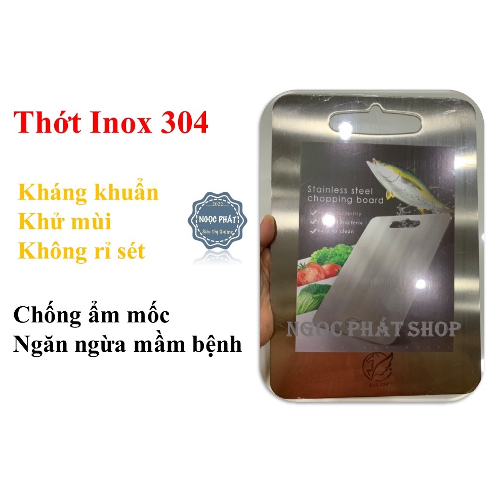 THỚT INOX 304 KHÁNG KHUẨN CAO CẤP FLY HORSE HAI MẶT