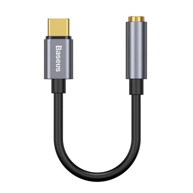 Jack chuyển Type C sang tai nghe 3.5mm Baseus l54 có micro hộ trợ đàm thoại chơi game cho samsung oppo xiaomi huawei