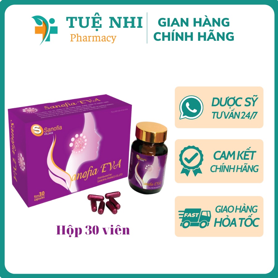 Viên uống SANOFIA EVA giúp cân bằng và tăng cường nội tiết tố nữ hộp 30 viên - NT075