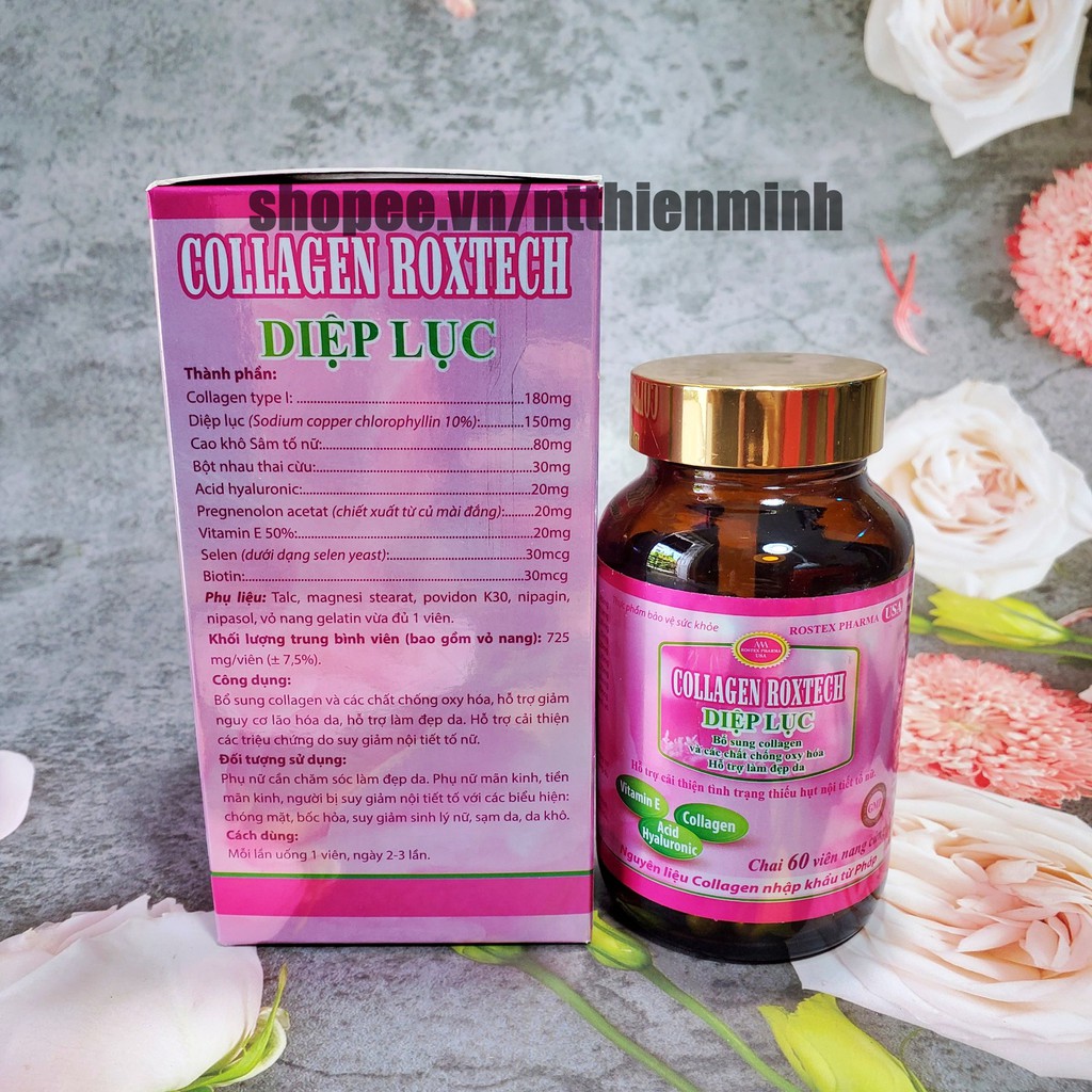 [ HOT ] Viên uống COLLAGEN DIỆP LỤC bổ sung biton  hỗ trợ làm đẹp da, trắng sáng da, có thể dùng cho người bị u, bướu | Thế Giới Skin Care