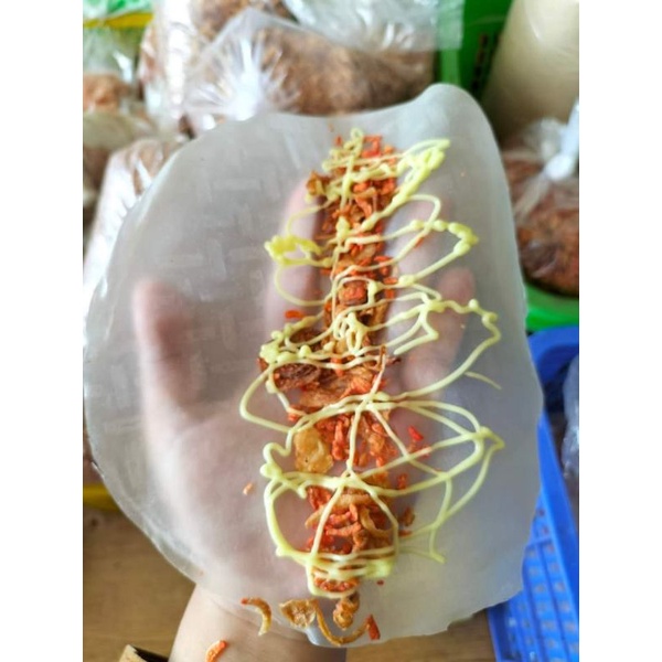 Combo bánh tráng phơi sương cuộn hành phi bơ