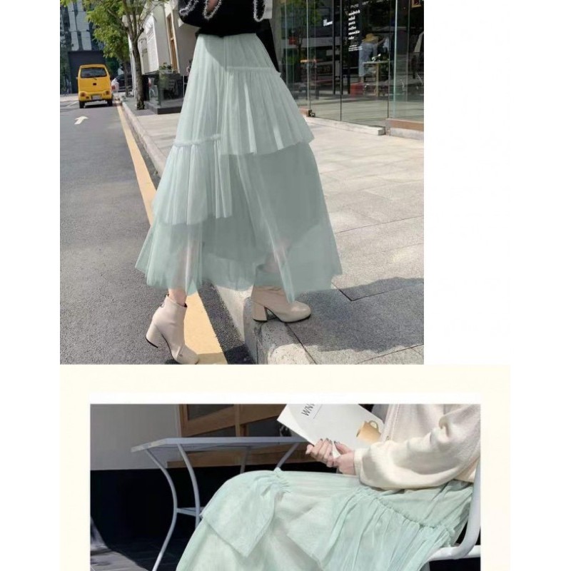 Chân váy lưới tutu mẫu mới đấp bèo thân váy