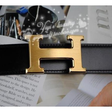 Miễn Phí Ship - Thắt Lưng Nam Mặt Chữ H Gold Tặng Kèm Clutch Nam Da Bò 2KN Hàng Hiệu SVN