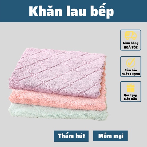 Cuộn khăn lau bếp đa năng 2 mặt thấm hút cực tốt nhanh khô cao cấp siêu mềm mại size lớn thấm dầu mỡ