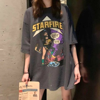 Áo phông oversize in starfire