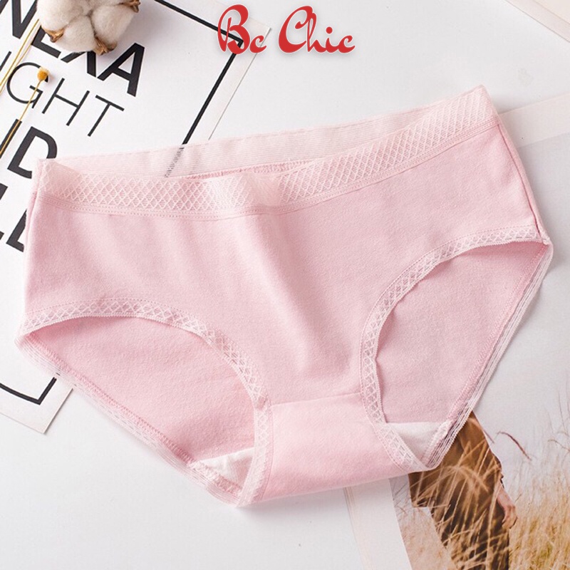 Quần Lót Nữ , Quần Lót Nữ Cotton viền chun kẻ ô thoáng mát kháng khuẩn ôm dáng mã Q111 BC_CHIC LINGERIE