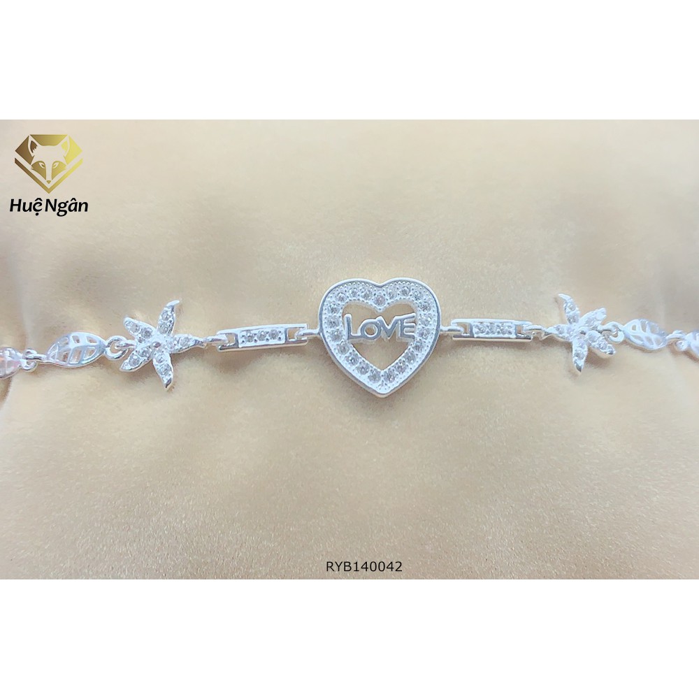 Lắc tay bạc 925 Huệ Ngân - Trái tim sao biển Starfish Heart RYB140042