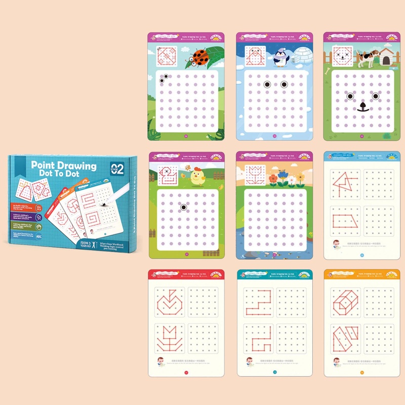 Sách Tập Vẽ &amp; Bút Vẽ Ma Thuật Có Thể Tái Sử Dụng Nhiều Lần Cho Trẻ Em