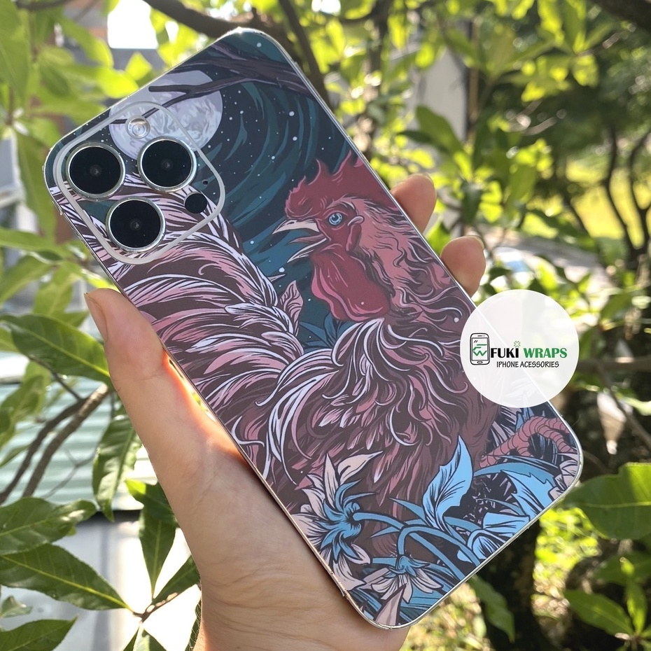 Tấm dán Skin Mặt Sau Con Gà FULL VIỀN Dành Cho 13prm , 12prm , 11prm , x , xsm , ip11 , ip12 , ip13 - FukiShop